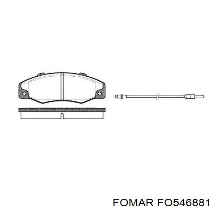 FO 546881 Fomar Roulunds колодки тормозные передние дисковые