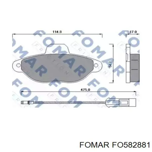 Передние тормозные колодки BDS070 Starline