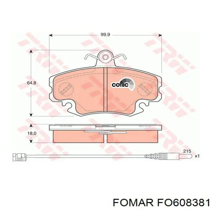 Передние тормозные колодки 6001547911 Renault (RVI)