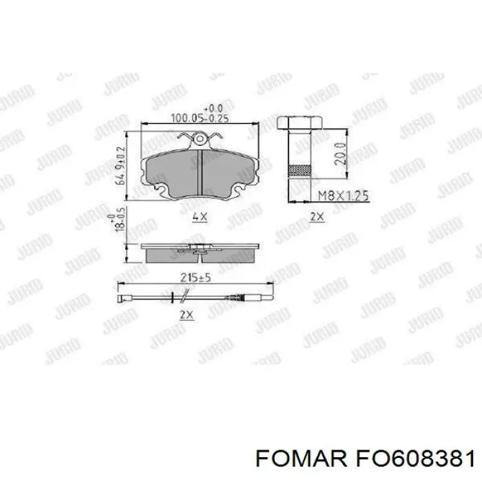Купить 608381 Fomar Roulunds Колодки тормозные