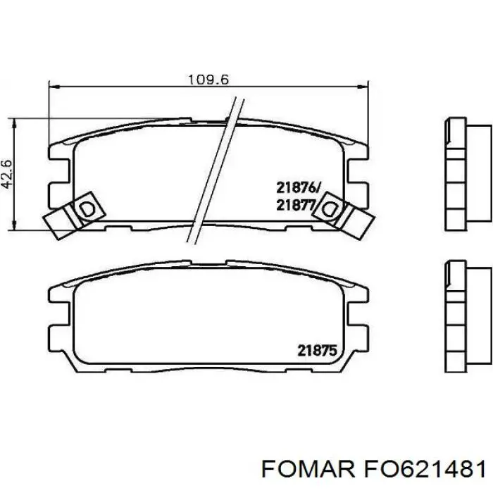 Колодки дисковые  Fomar Roulunds FO621481 цена, от 13.82 USD