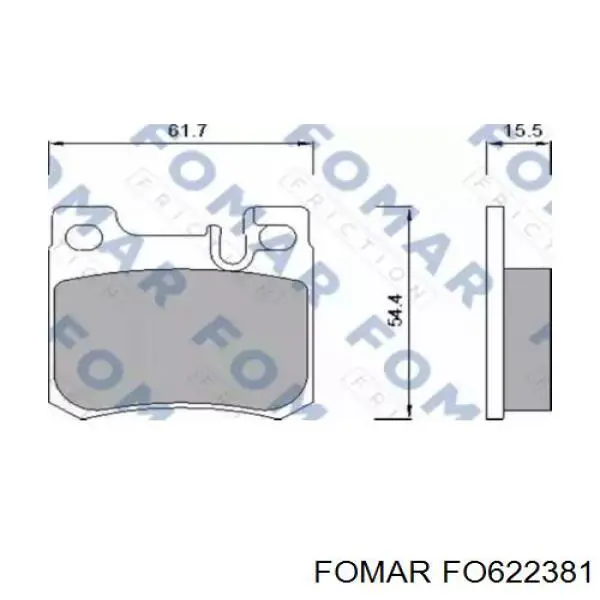 FO622381 Fomar Roulunds колодки тормозные задние дисковые