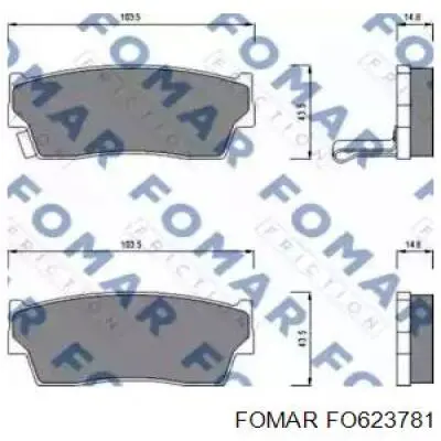 FO623781 Fomar Roulunds передние тормозные колодки