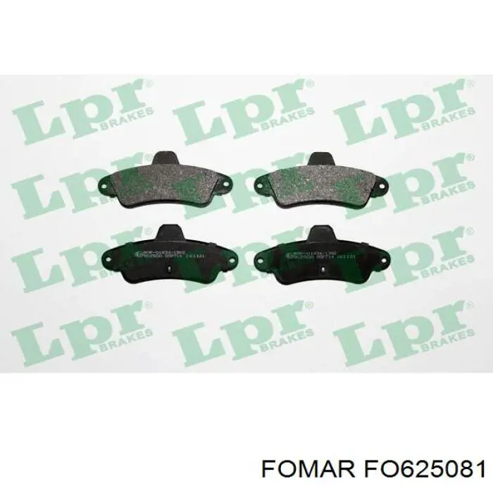 FO625081 Fomar Roulunds колодки тормозные задние дисковые