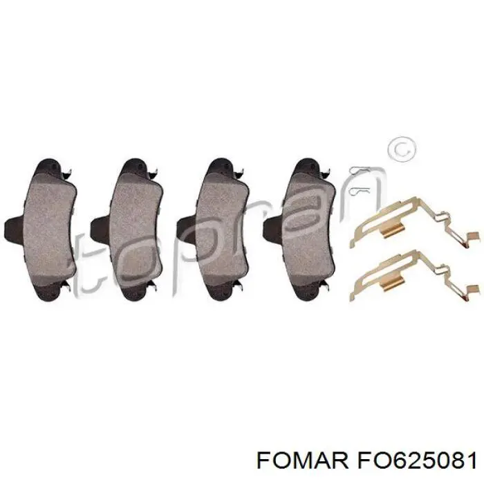 Купить 625081 Fomar Roulunds Колодки тормозные задние, дисковые