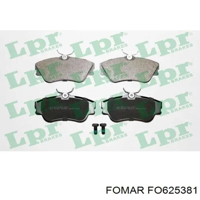 Колодки тормозные передние дисковые FOMAR FO625381