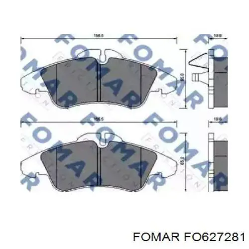 Тормозные колодки Fomar Roulunds FO627281