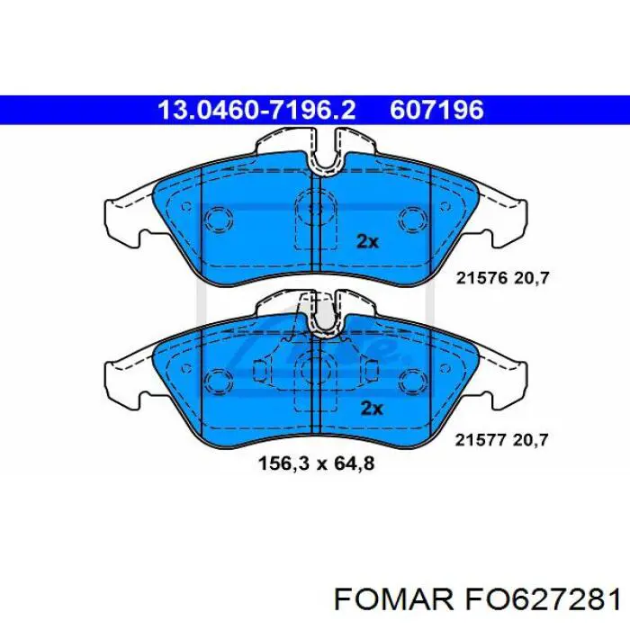 Колодки Fomar Roulunds FO627281 цена, от 19.64 USD