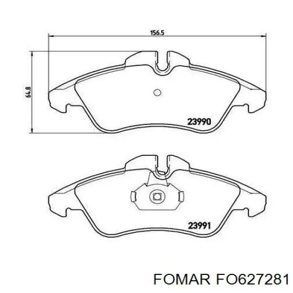 Купить FO627281 Fomar Roulunds Колодки тормозные