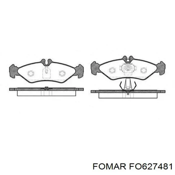 Колодки дисковые  Fomar Roulunds FO627481 цена, от 16.53 USD
