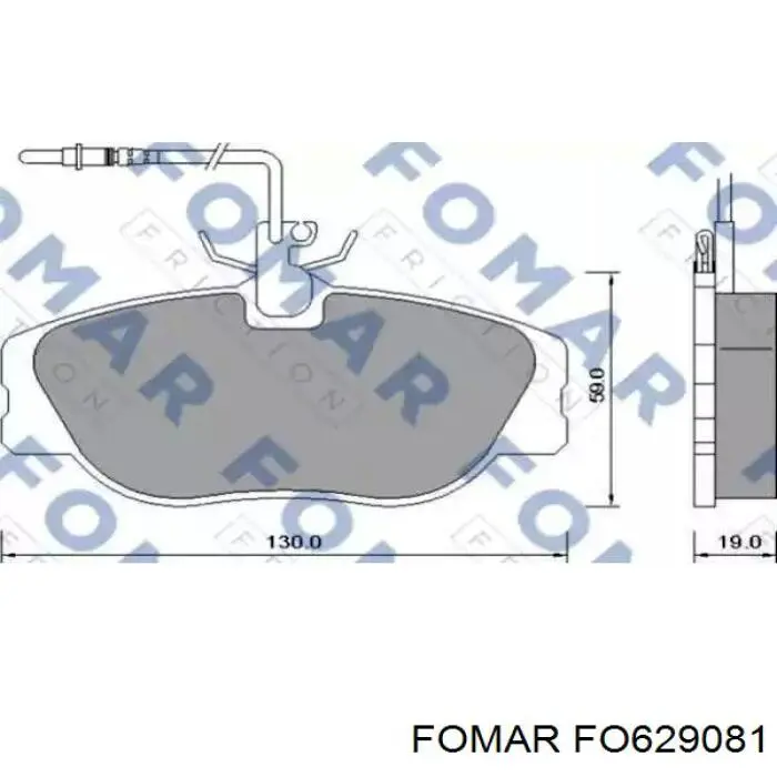 FO 629081 Fomar Roulunds передние тормозные колодки