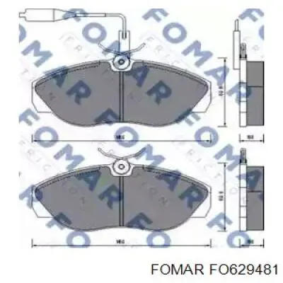 Передние тормозные колодки FO629481 Fomar Roulunds