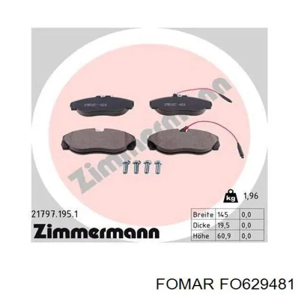 Тормозные колодки Fomar Roulunds FO629481