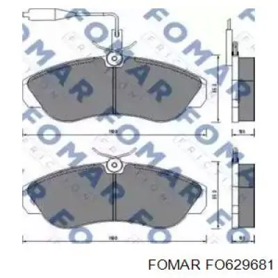FO629681 Fomar Roulunds колодки тормозные передние дисковые
