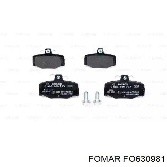 Задние тормозные колодки FO630981 Fomar Roulunds