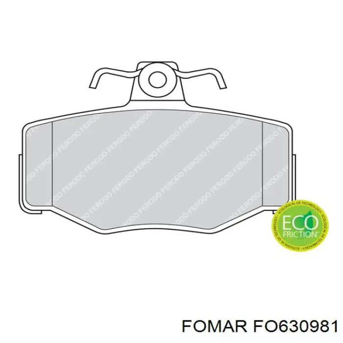 Задние тормозные колодки FO630981 Fomar Roulunds