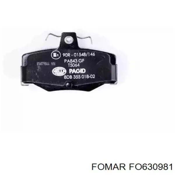 Купить FO630981 Fomar Roulunds Колодки тормозные задние, дисковые