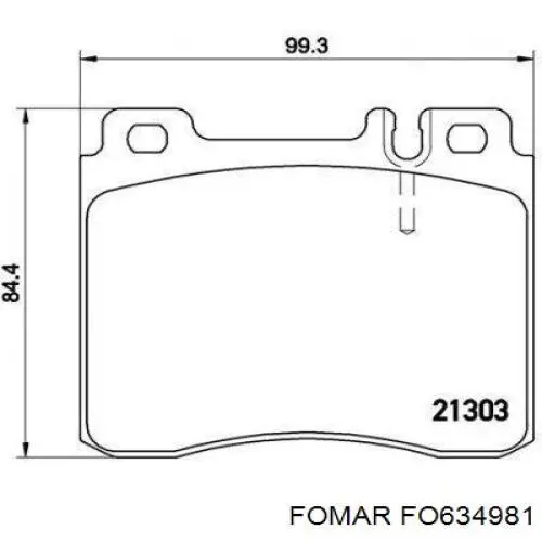 Купить FO634981 Fomar Roulunds Колодки тормозные