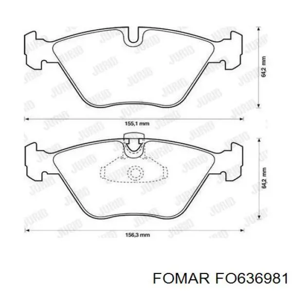 FO636981 Fomar Roulunds Колодки передние