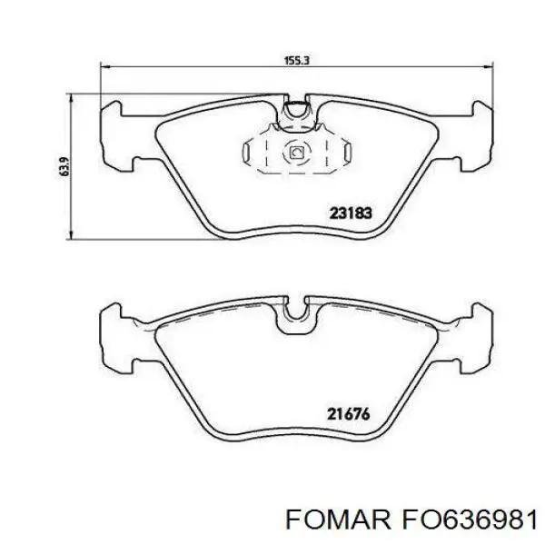 Купить FO636981 Fomar Roulunds Колодки тормозные