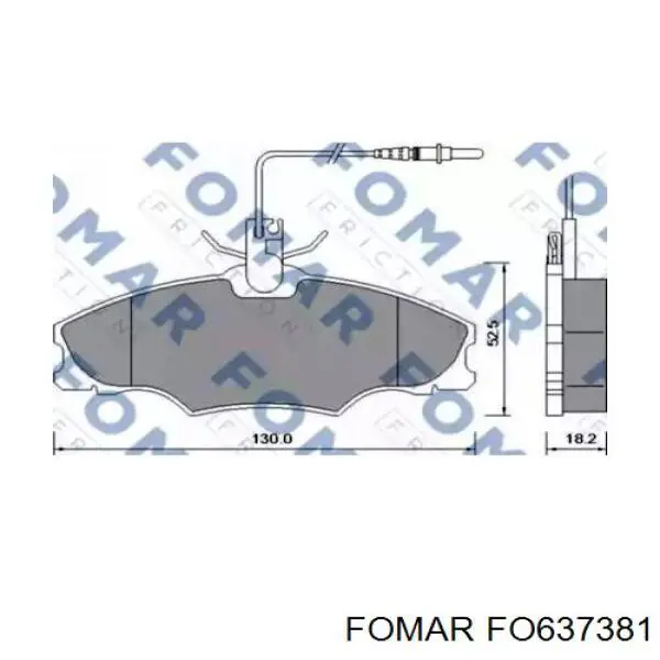 Передние тормозные колодки FO637381 Fomar Roulunds