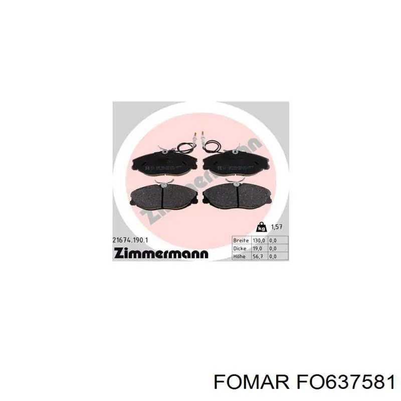 Колодки Fomar Roulunds FO637581 цена, от 17.63 USD