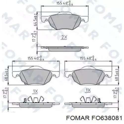 Тормозные колодки Fomar Roulunds FO638081