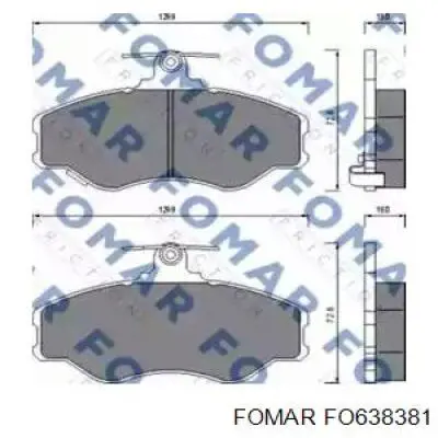 Передние тормозные колодки 638381 Fomar Roulunds