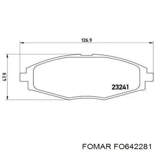 Колодки гальмівні передні, дискові FO642281 Fomar Roulunds