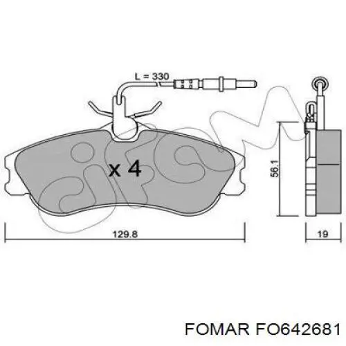Тормозные колодки Fomar Roulunds FO642681