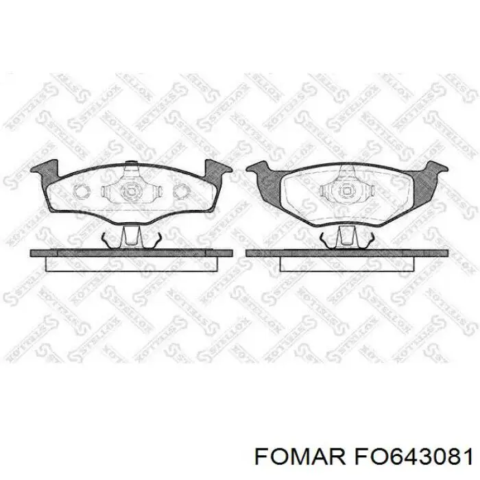 Передние тормозные колодки FO643081 Fomar Roulunds