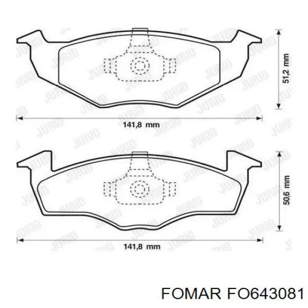 FO643081 Fomar Roulunds Колодки передние
