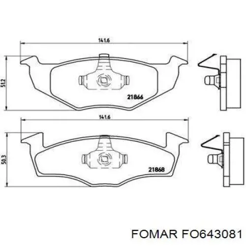 Купить FO643081 Fomar Roulunds Колодки тормозные