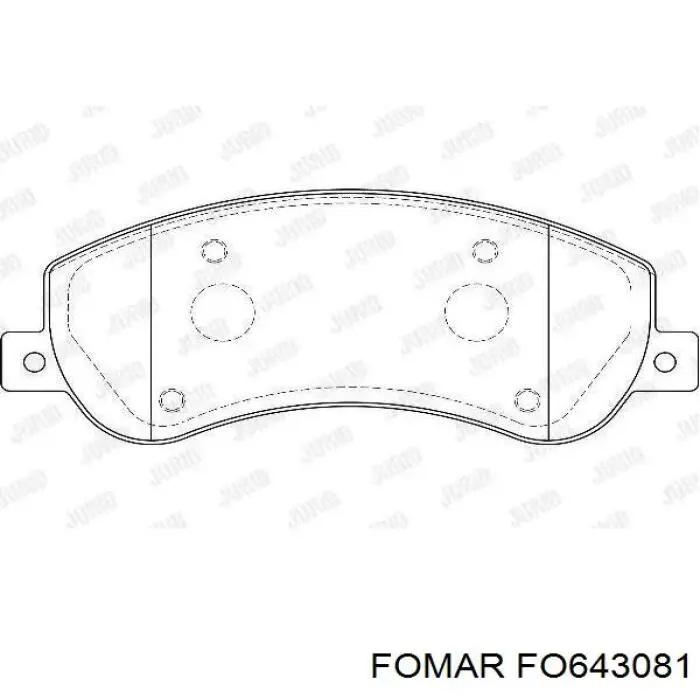 Передние тормозные колодки FO643081 Fomar Roulunds