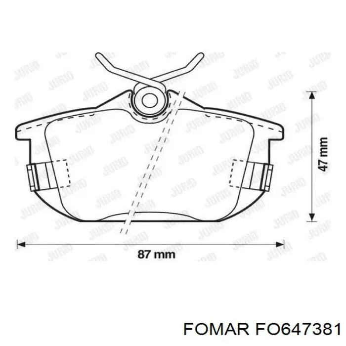 Купить FO647381 Fomar Roulunds Колодки тормозные задние, дисковые