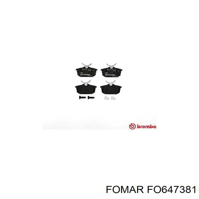 Задние тормозные колодки FO647381 Fomar Roulunds