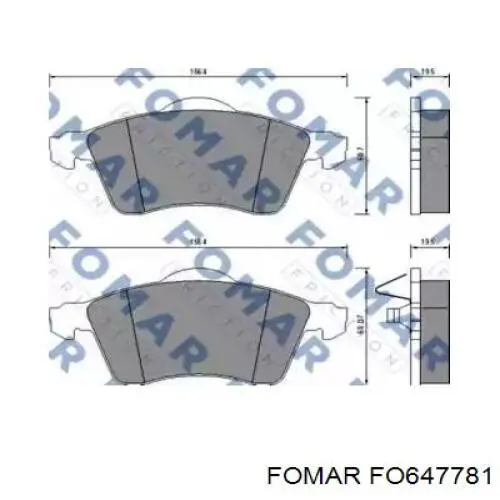 Тормозные колодки Fomar Roulunds FO647781