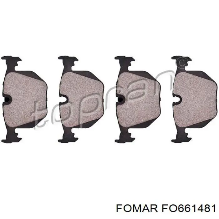 FO 661481 Fomar Roulunds задние тормозные колодки