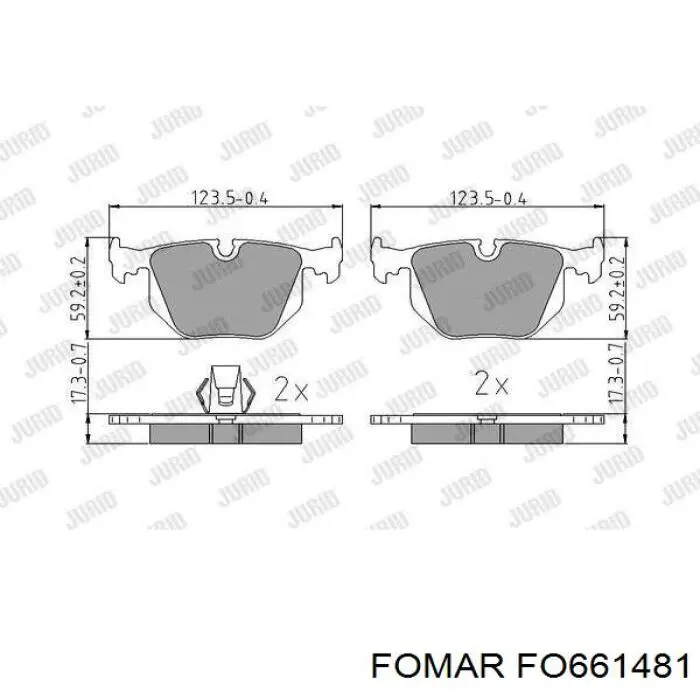 Задние тормозные колодки 221515 Peugeot/Citroen