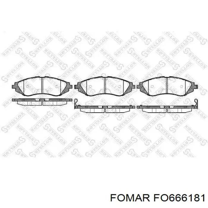 FO666181 Fomar Roulunds Колодки тормозные дисковые комплект
