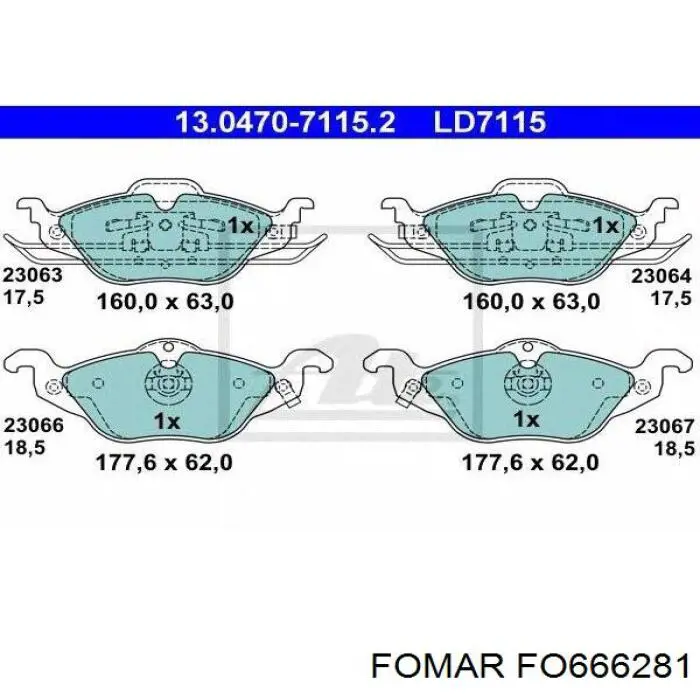 Купить 607115 Opel Колодки тормозные