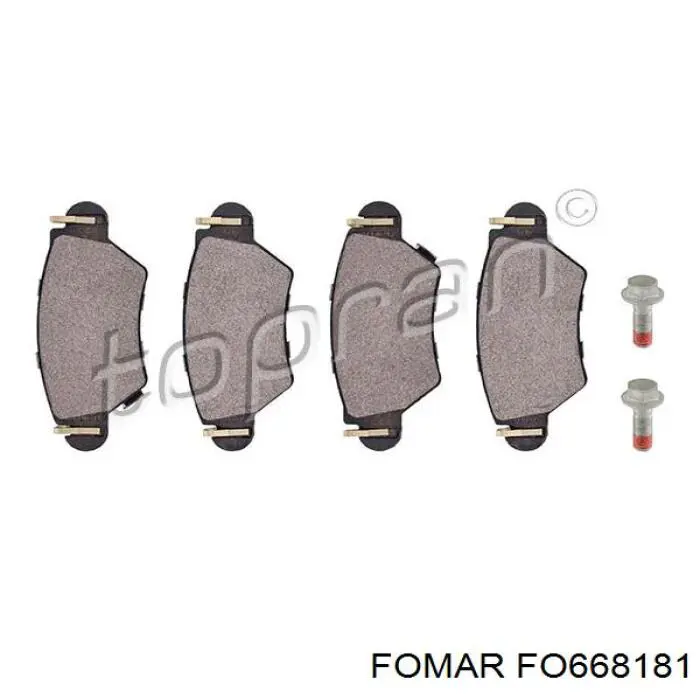 Задние тормозные колодки FO668181 Fomar Roulunds