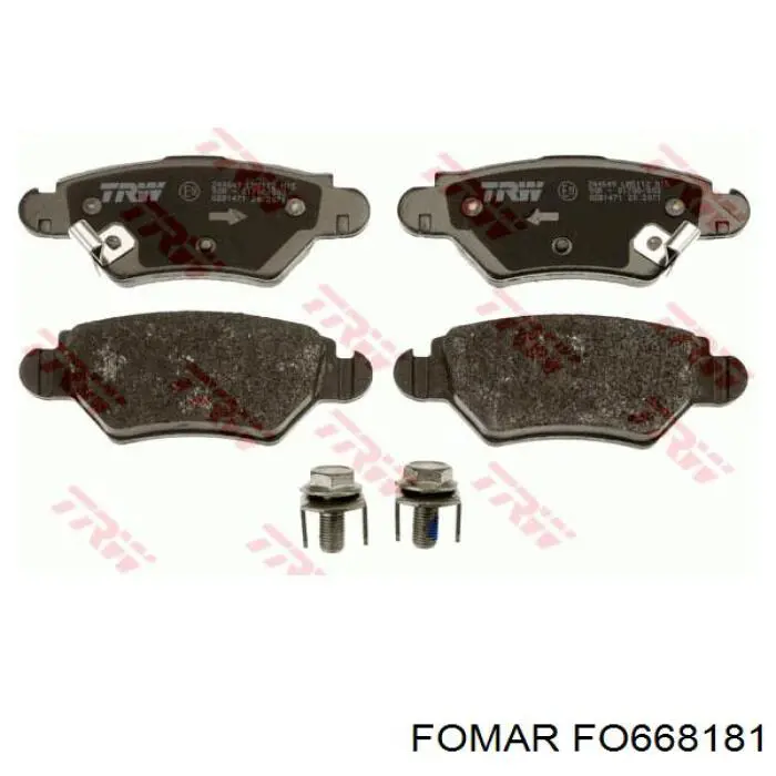 Колодки дисковые  Fomar Roulunds FO668181 цена, от 14.48 USD