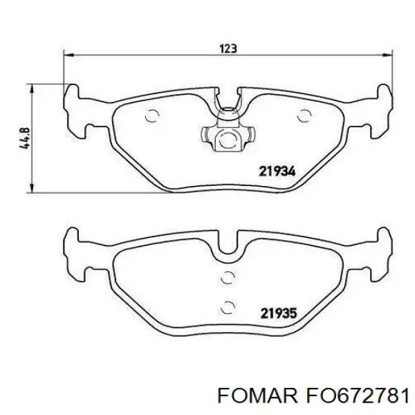 Колодки дисковые  Fomar Roulunds FO672781 цена, от 26.55 USD