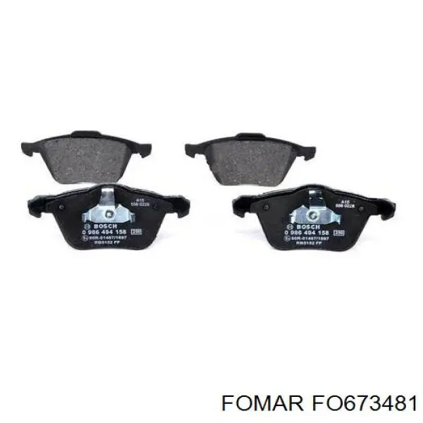 Передние тормозные колодки FO673481 Fomar Roulunds