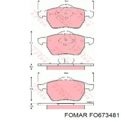 Тормозные колодки Fomar Roulunds FO673481