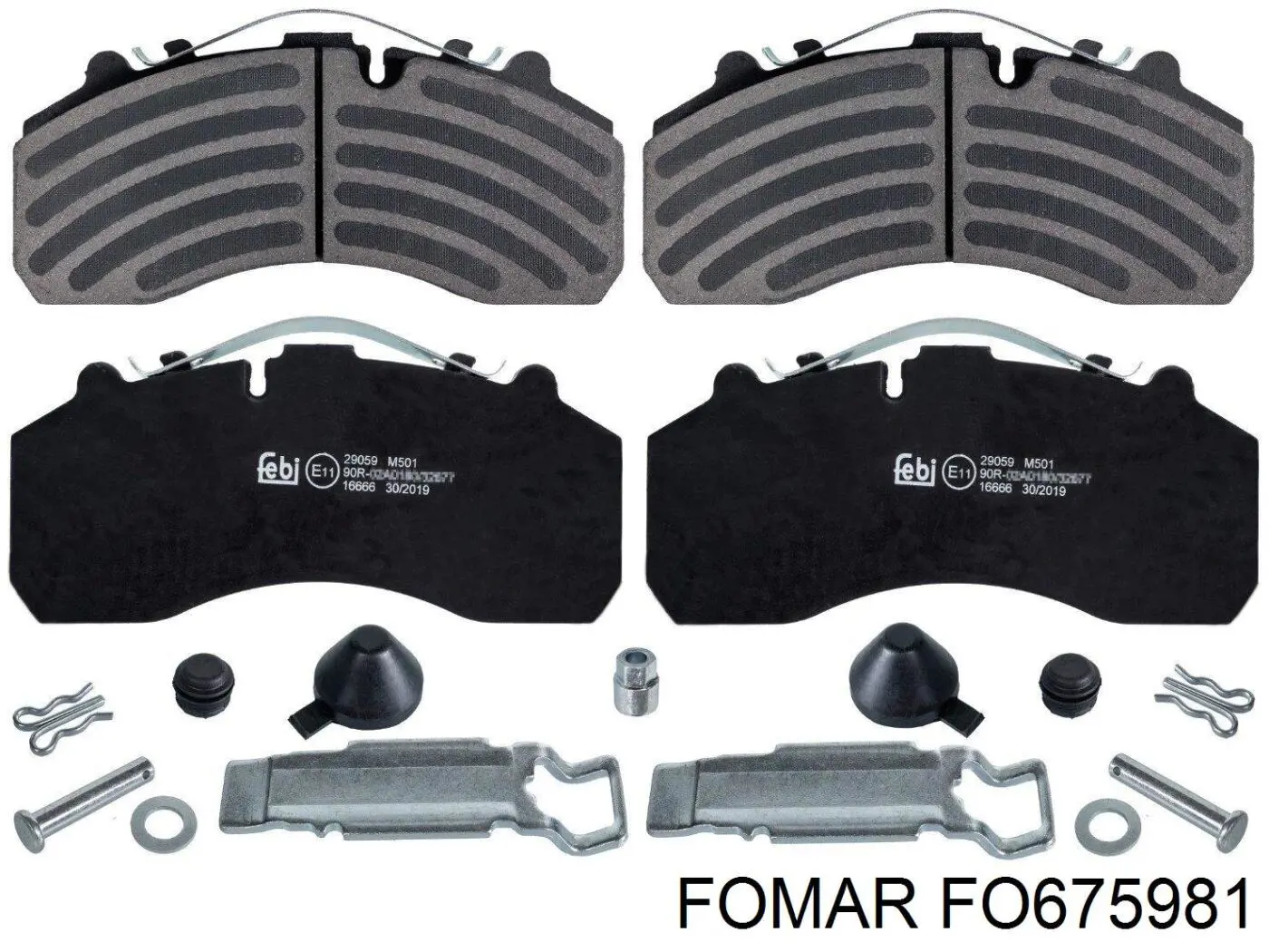 FO675981 Fomar Roulunds колодки тормозные передние дисковые