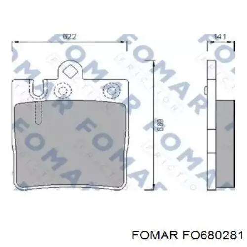 Задние тормозные колодки GK0055 CTR