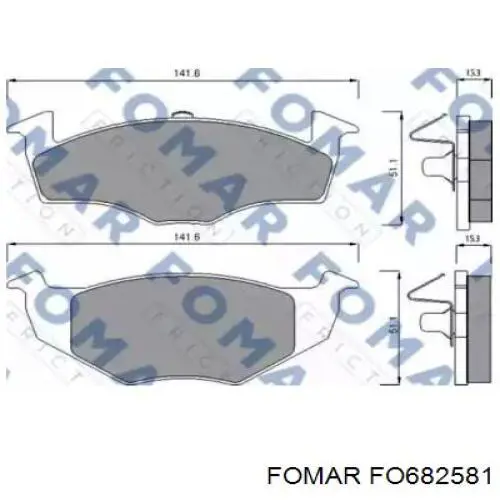 Колодки Fomar Roulunds FO682581 цена, от 15.55 USD