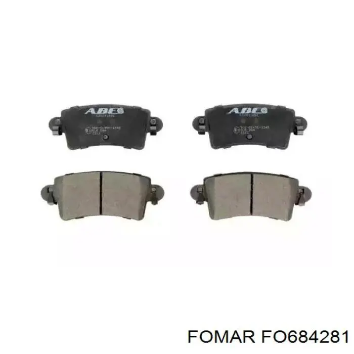 Задние тормозные колодки FO684281 Fomar Roulunds